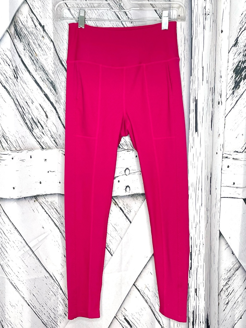 Free People Movement Leggings Ribbed Raspberry Pink S